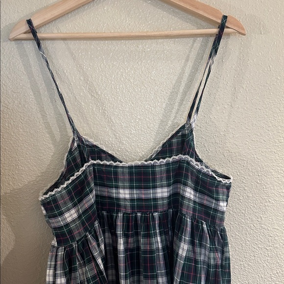 Vintage Victoria's Secret Gold Label Nightgown Country Cotton Tartan Plaid L - Picture 6 of 8